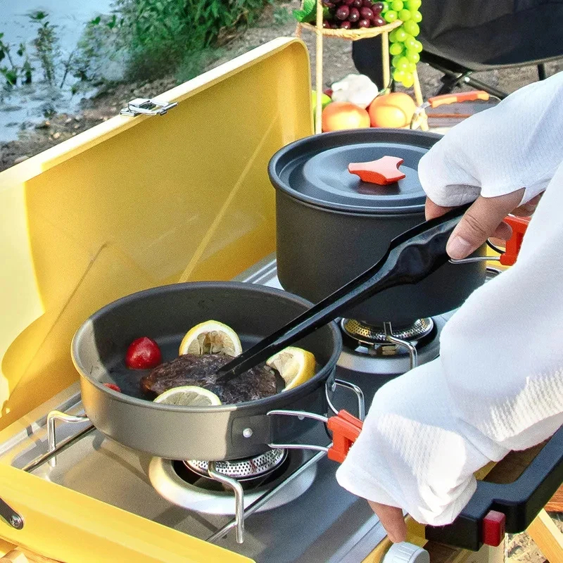 Camping Cookware Set Outdoor P - Camping Cooking Set With Kettle ulasan dan harga