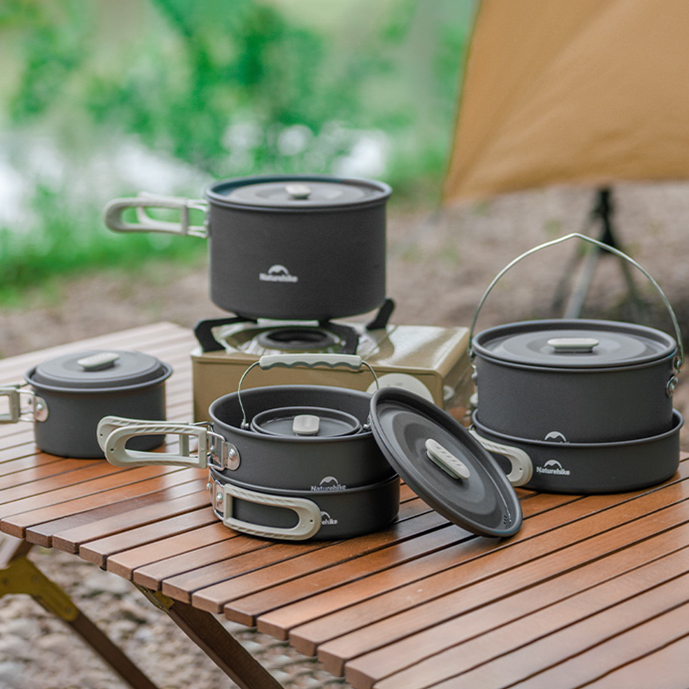 Naturehike Outdoor Pot Set,Cam - Camping Cooking Pan ulasan dan harga