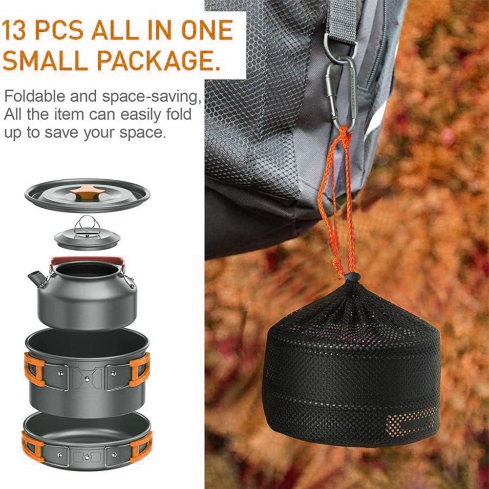 Camping Cookware Set Outdoor C - Camping Cooking Set With Kettle ulasan dan harga
