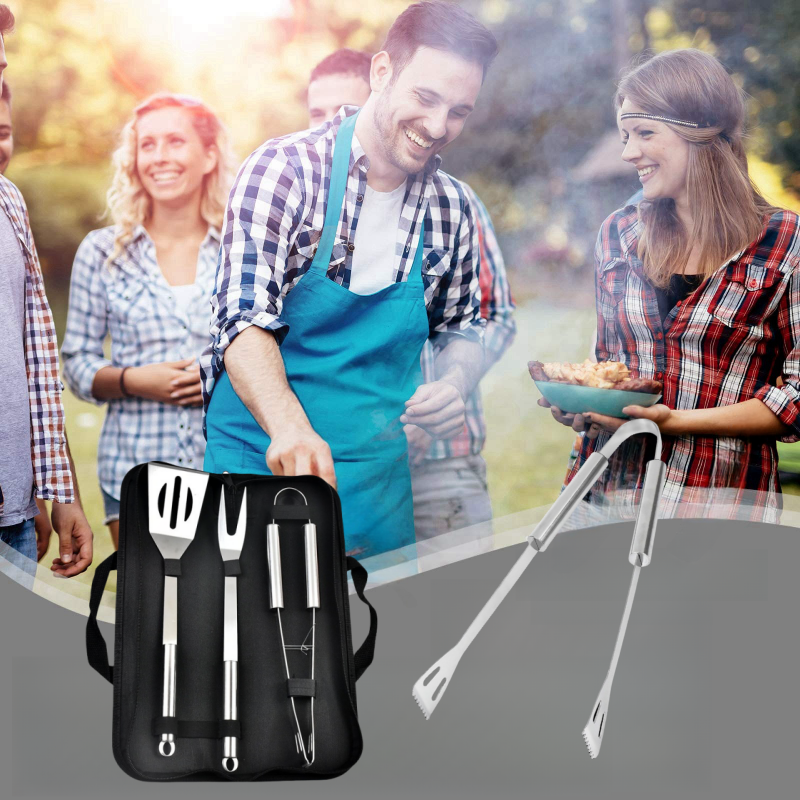 BBQ Tools Set Barbecue Utensil - Camping Cooking All In One ulasan dan harga