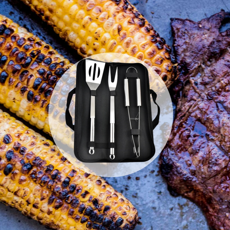 BBQ Tools Set Barbecue Utensil - Camping Cooking All In One ulasan dan harga