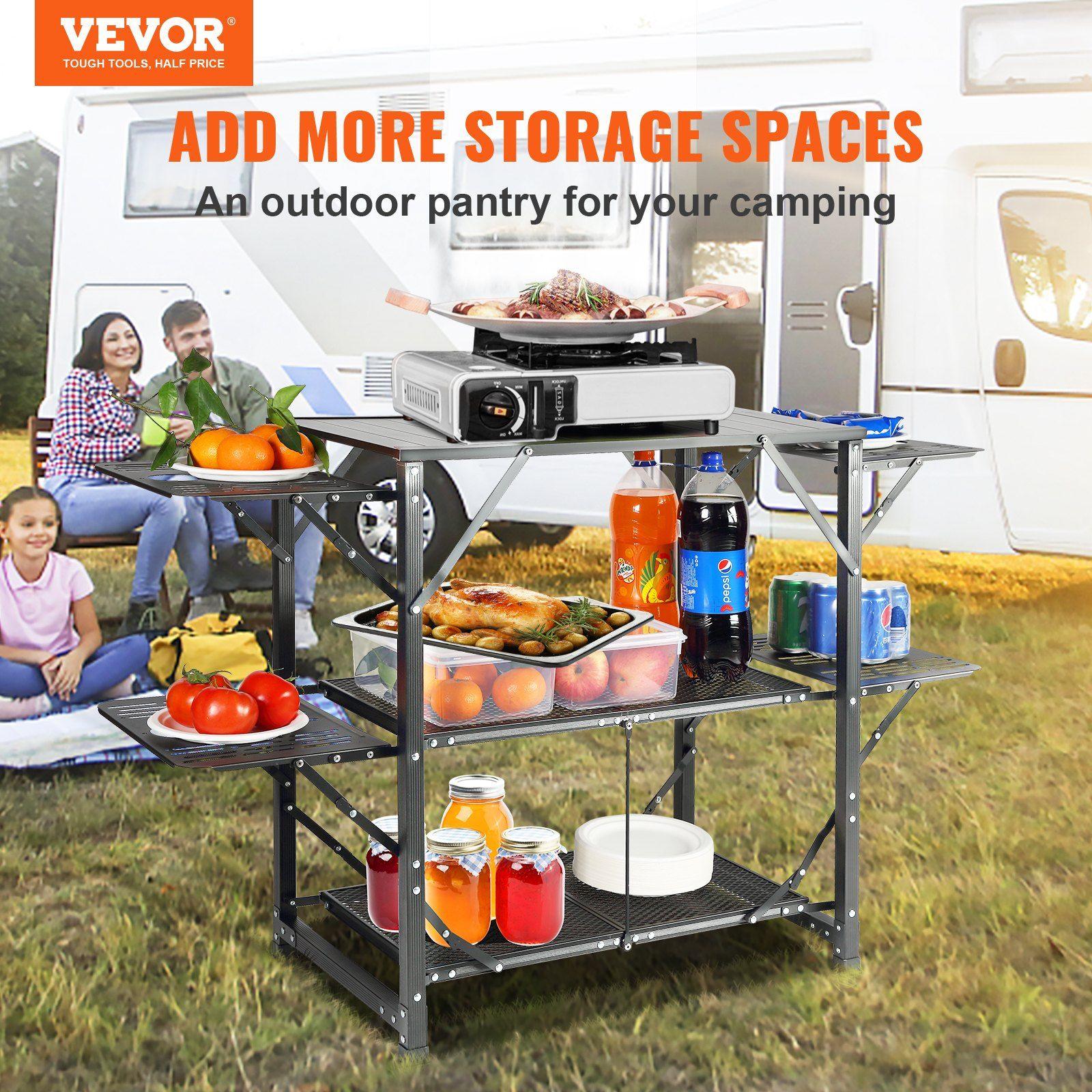 All-in-one 49.6in Aluminum Cam - Camping Cooking All In One ulasan dan harga