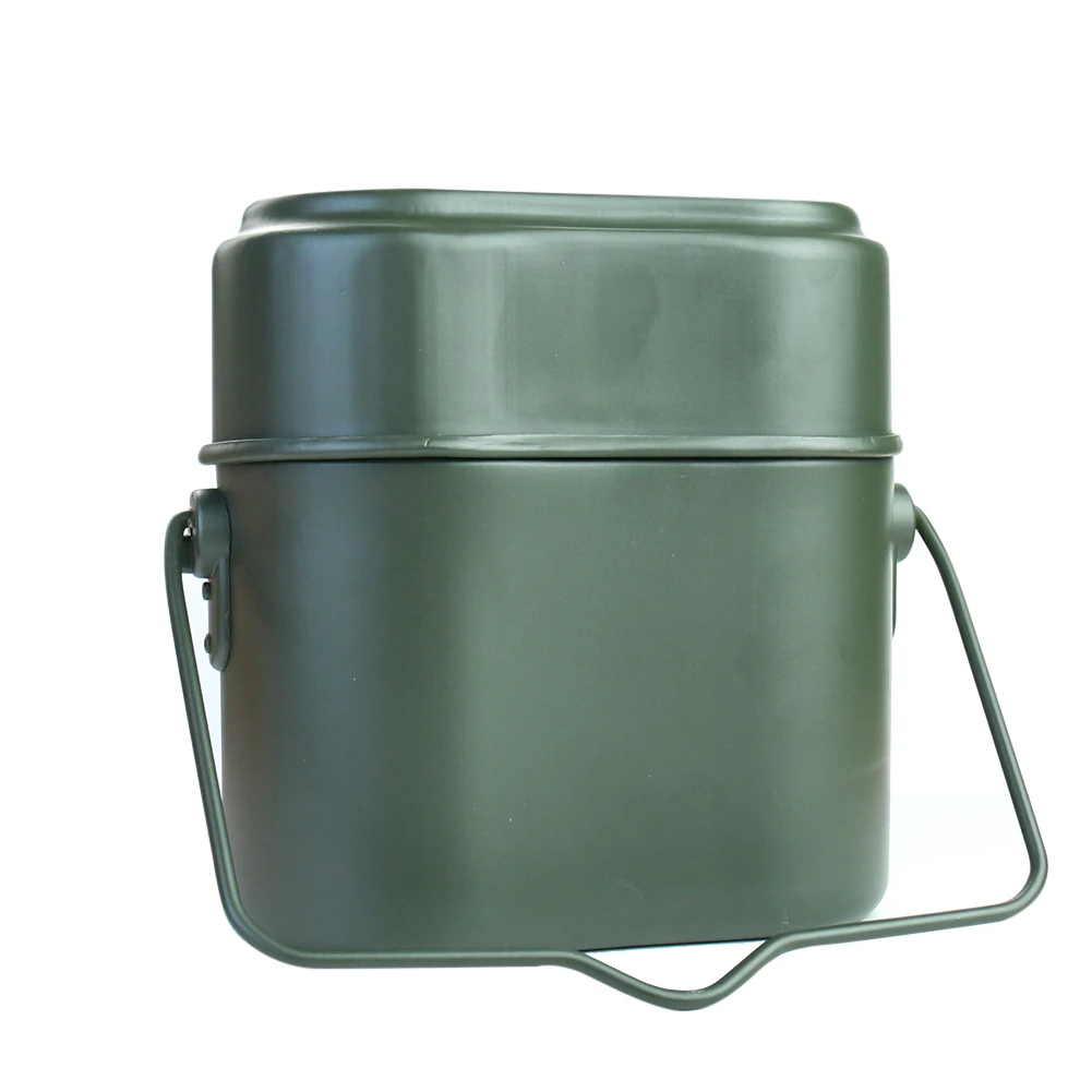 Portable Alloy Pot and Bowl Lu - Camping Cooking Box Set ulasan dan harga